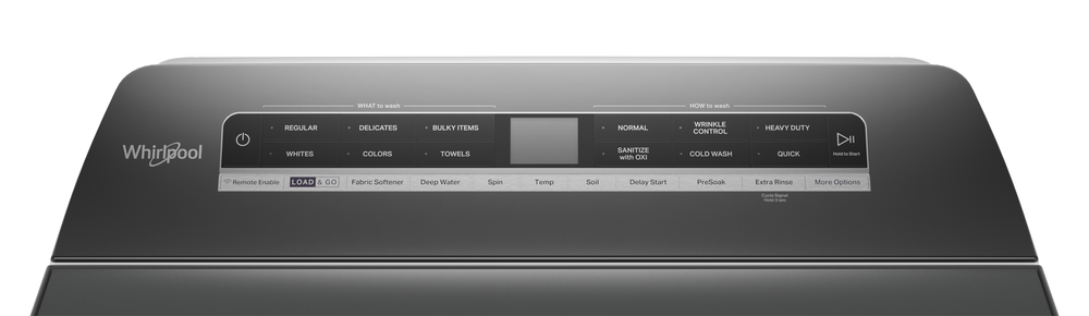 whirlpool smart capable w/load and go 5.3 cu ft high efficiency impeller and agitator smart top load washer (white) energy star whirlpool smart capable w/load and go 5.3 cu ft high efficiency impeller and agitator smart top load washer (white) energy star