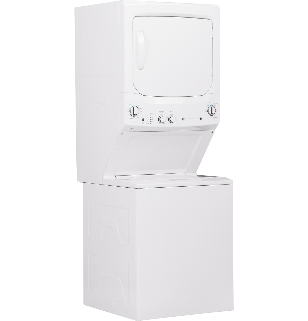 ge unitized spacemaker® 3.8 cu. ft. capacity washer and 5.9 cu. ft. capacity electric dryer ge unitized spacemaker® 3.8 cu. ft. capacity washer and 5.9 cu. ft. capacity electric dryer