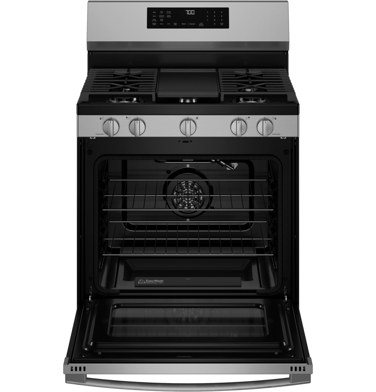 ge profile™ 30” smart free standing gas convection range with no preheat air fry and easywash™ oven tray ge profile™ 30” smart free standing gas convection range with no preheat air fry and easywash™ oven tray