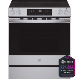 ge profile™ energy star® 30" smart slide in induction and convection range with no preheat air fry and easywash™ oven tray