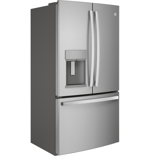 ge profile™ energy star® 27.7 cu. ft. fingerprint resistant french door refrigerator with hands free autofill ge profile™ energy star® 27.7 cu. ft. fingerprint resistant french door refrigerator with hands free autofill