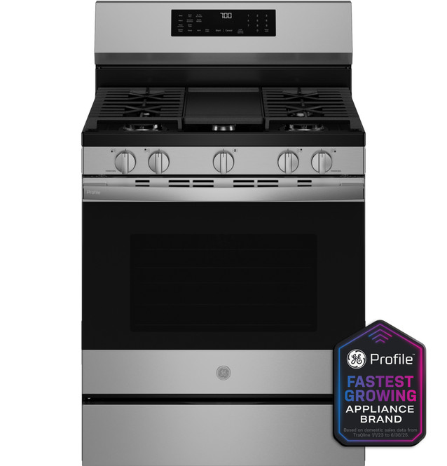 ge profile™ 30” smart free standing gas convection range with no preheat air fry and easywash™ oven tray ge profile™ 30” smart free standing gas convection range with no preheat air fry and easywash™ oven tray