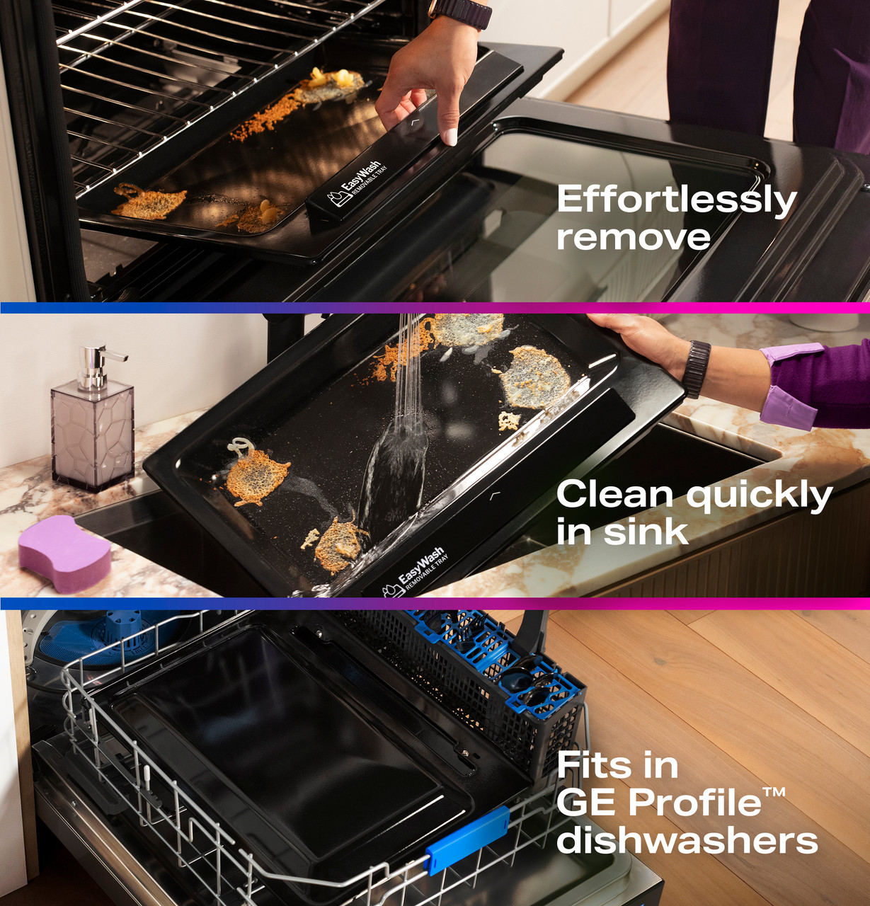 ge profile™ 30” smart free standing gas convection range with no preheat air fry and easywash™ oven tray ge profile™ 30” smart free standing gas convection range with no preheat air fry and easywash™ oven tray