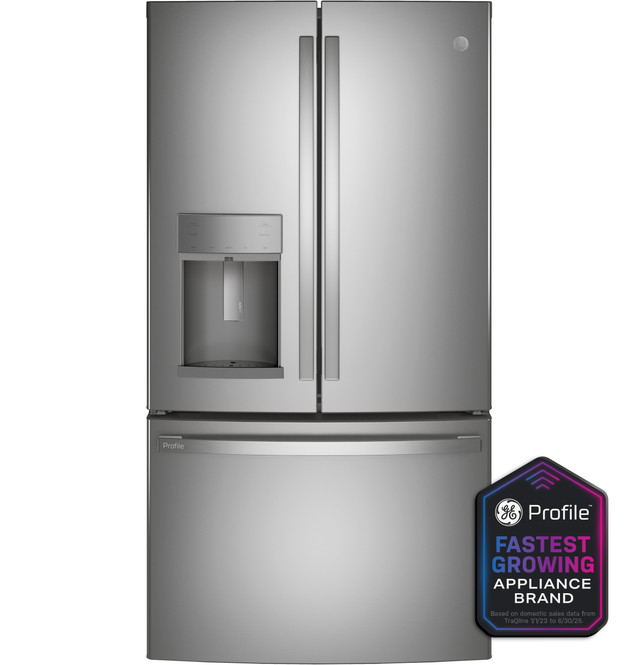 ge profile™ energy star® 27.7 cu. ft. fingerprint resistant french door refrigerator with hands free autofill ge profile™ energy star® 27.7 cu. ft. fingerprint resistant french door refrigerator with hands free autofill